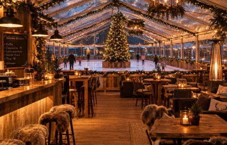 Schaatsbaan en winterbar in Geulhemmer Winterland